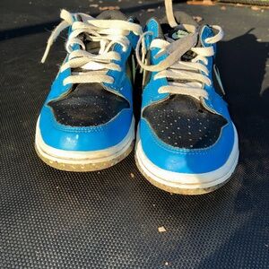 Blue and Black Kids Nike Dunks Shoes
